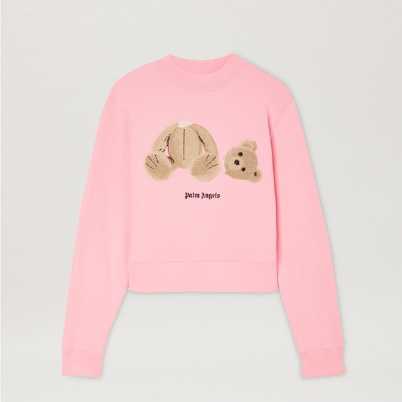 NWOT PALM ANGELS SWEATSHIRT size M in Cherry pink - Picture 6 of 16